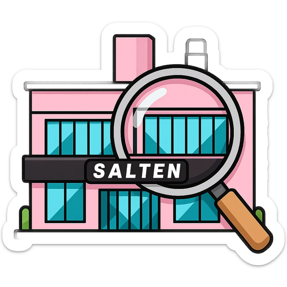 Make it cartoonish stickers: Add a magnifying glass over the partly pink, very stylish beauty salon building sticker