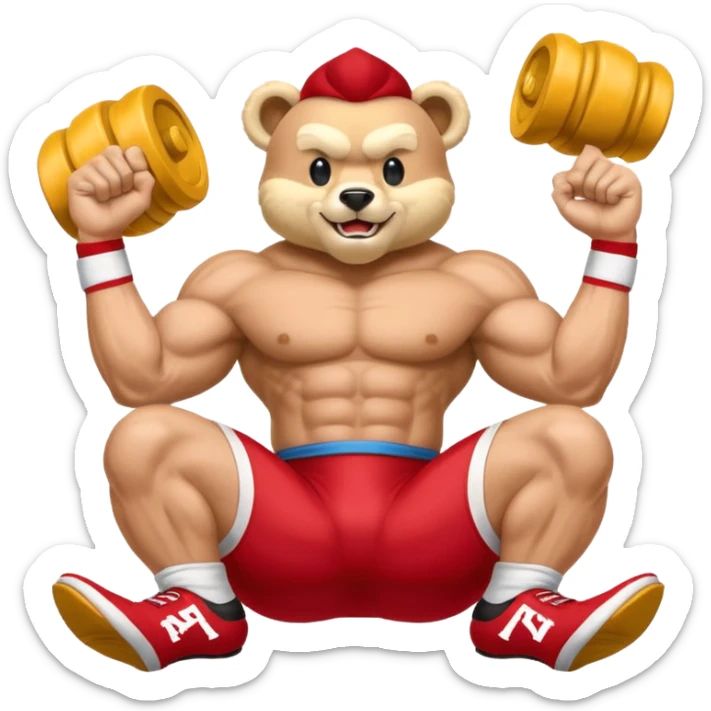 Can you create a emoji of threw Nebraska Cornhusker mascot sitting on top of the UCLA Bruin mascot sticker