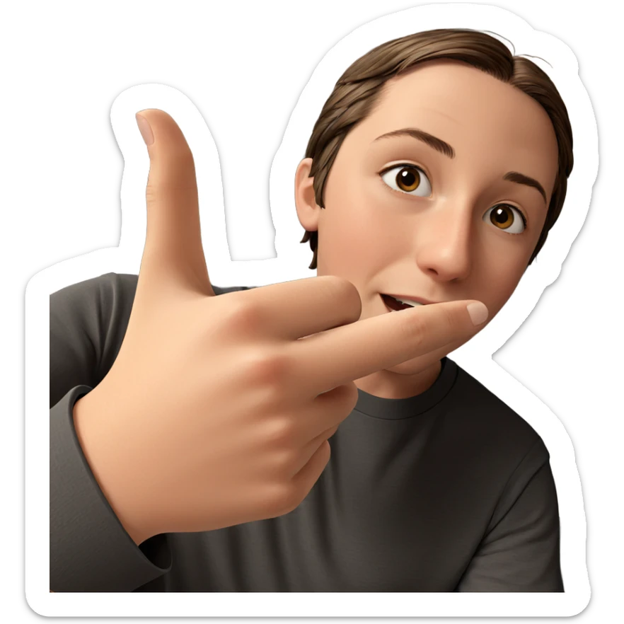 brown haired boy indoors sticker