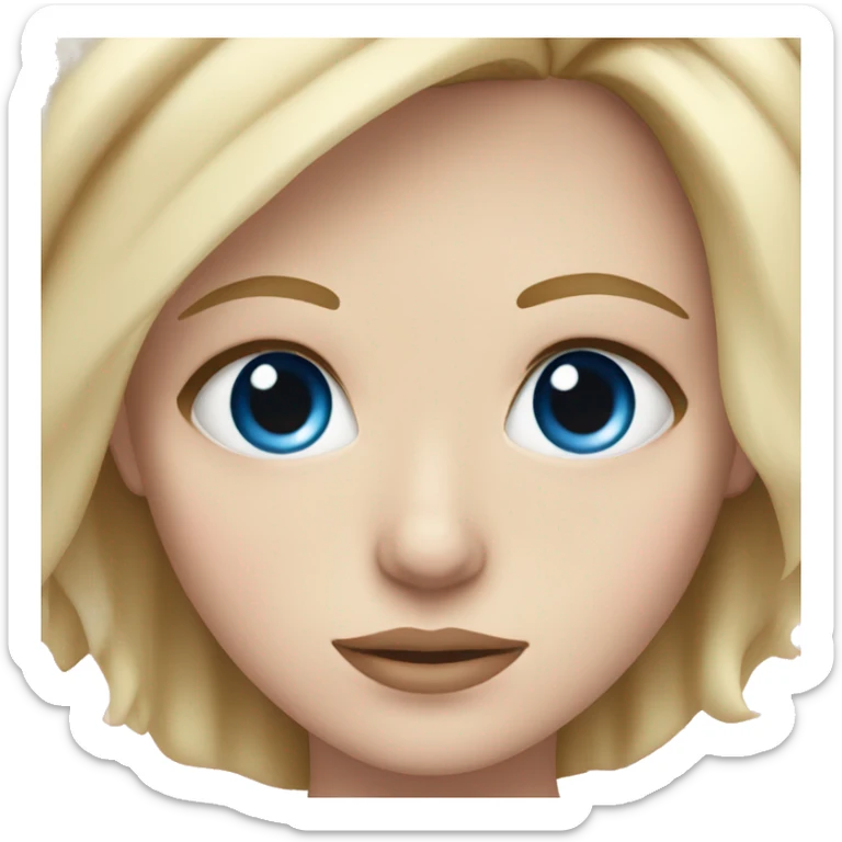 white girl with blue eyes and blonde hair who loves pink sticker