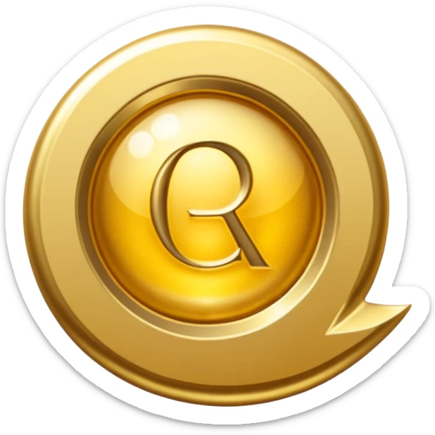 Una etiqueta de producto dorada en forma de sello con las iniciales 'RA', rodeada por una luz brillante. Fondo crema. Estilo: lujo minimalista, fotorrealista. sticker