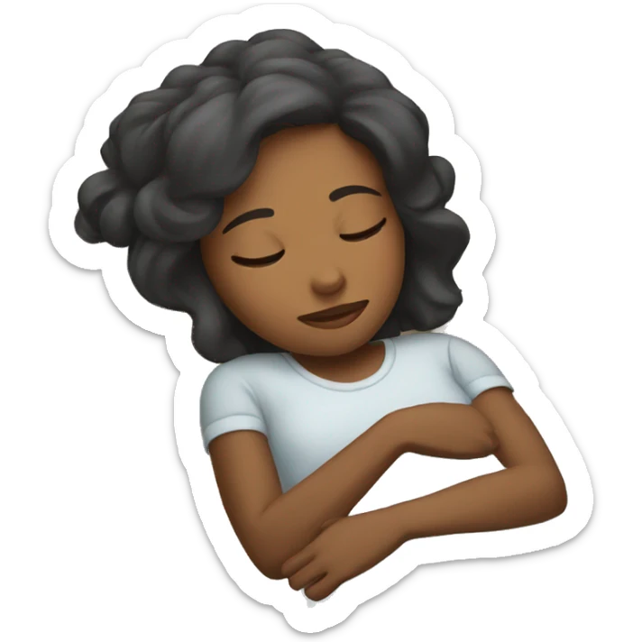 Girl sleeping  sticker