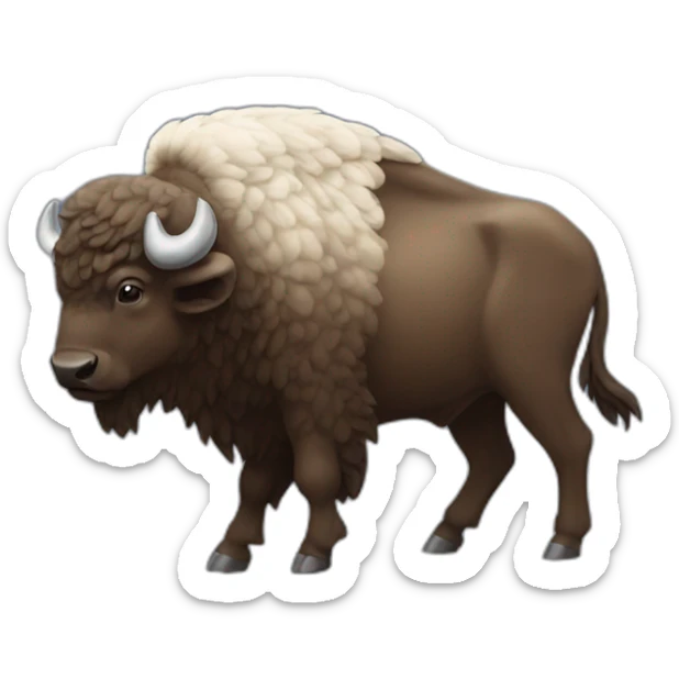winged buffalo sticker