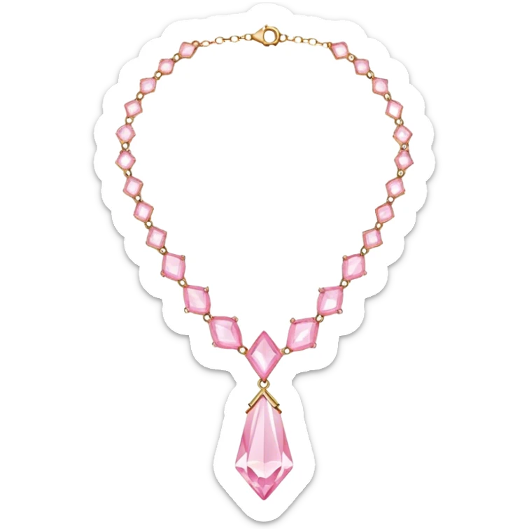 The crystal necklace from the disney movie atlantis but it's pastel pink sticker