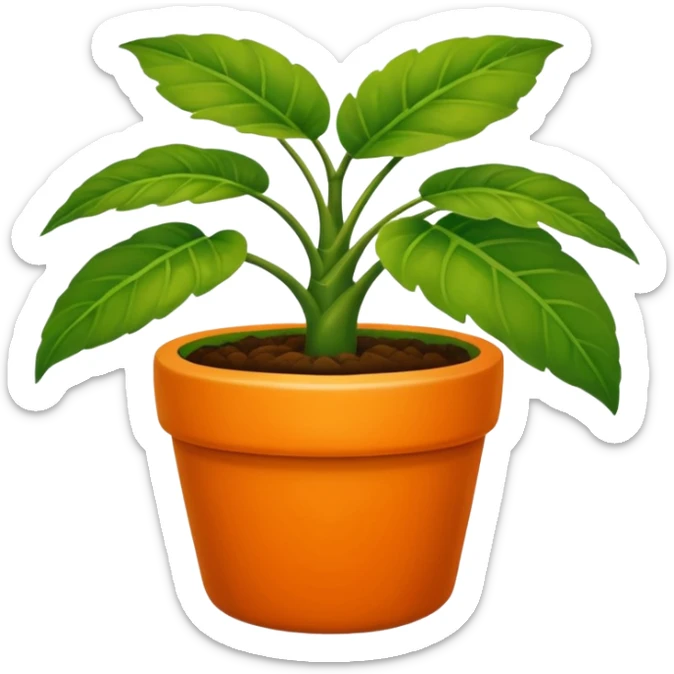 Una planta bonita con una masetá de color: FFACC4 sticker