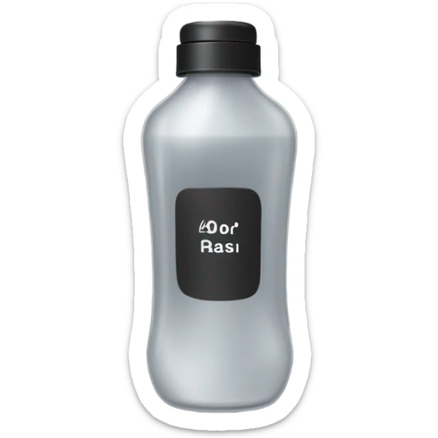 body wash in tall grey hourglass bottle that’s skinny in the middle only with black flip lid with body wash label on it  sticker