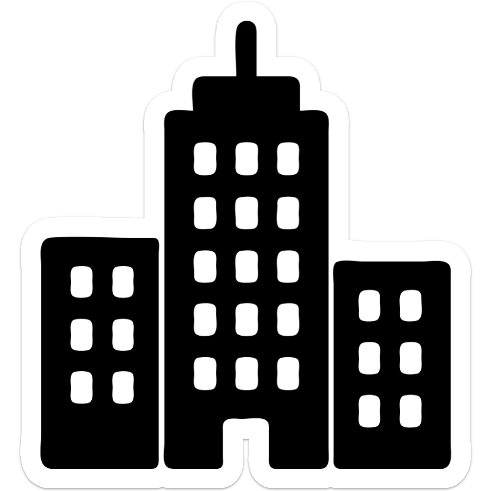 городская архитектура здания высотки sticker