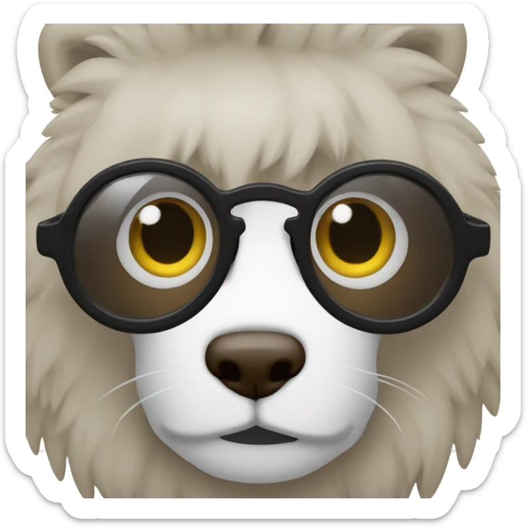 Chico alto de pelo negro lentes con montura negra sosteniendo una camara  sticker