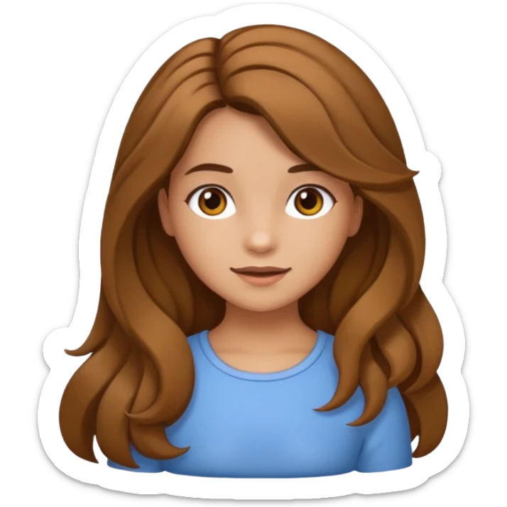 Gostaria que gerasse vários emojis de menina do cabelo cacheado grande, um castanho claro sticker