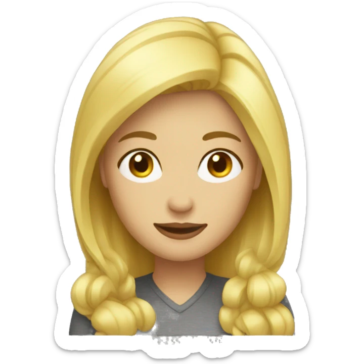blond woman sticker