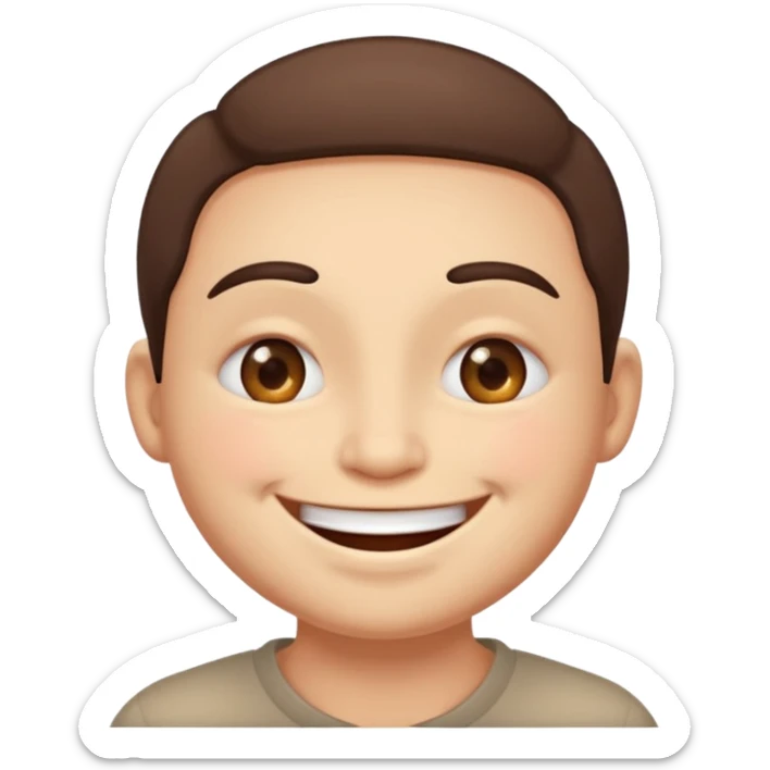 I want an overly excited face that says “I am so excited, I cannot contain. With eyes tightly squeezed closed together and a big grin emoji. With no  eyes  sticker