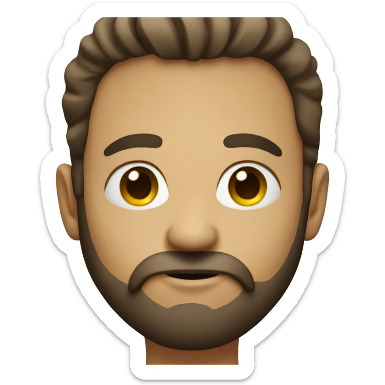 Face with beard sticker