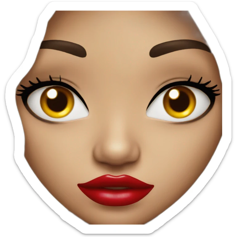 Sexy girl with red lips sticker