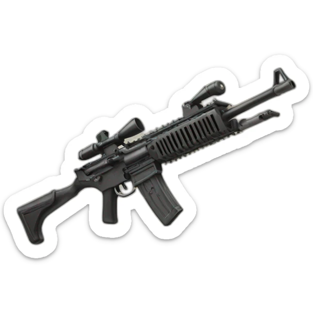 Machine gun sticker