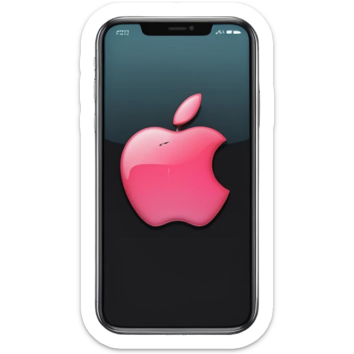 apple style emoji of a smartphone with the TikTok app open on screen sticker