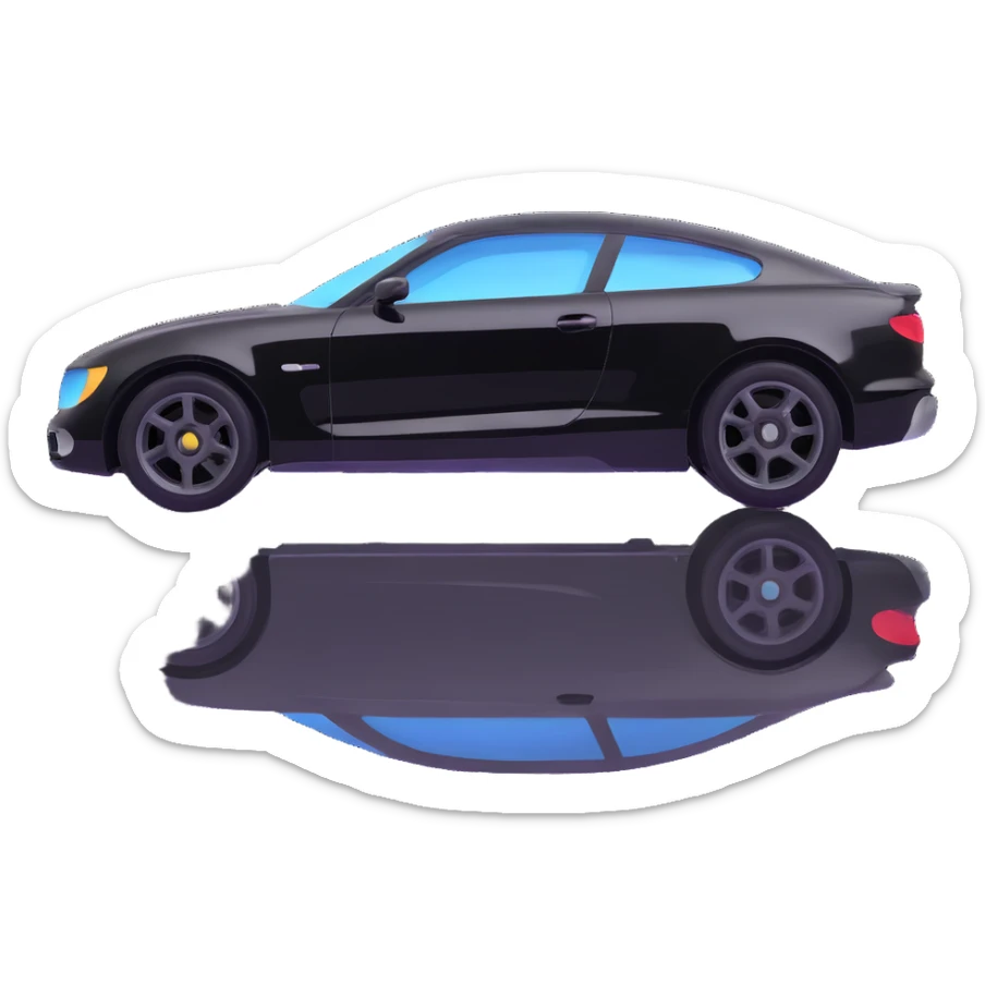 modern and clean glossy black car with a light gray or transparent curved film in motion, partially floating above and partially adhering to the car, film clearly visible with a reflective edge showing the action of being applied sticker