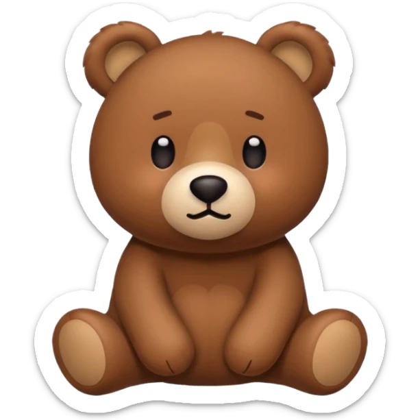 line friends brown bear sticker