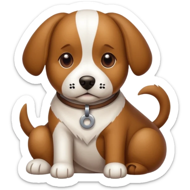 dog with a crossed-out screw symbol, literal interpretation of 'Don't screw the pooch' sticker