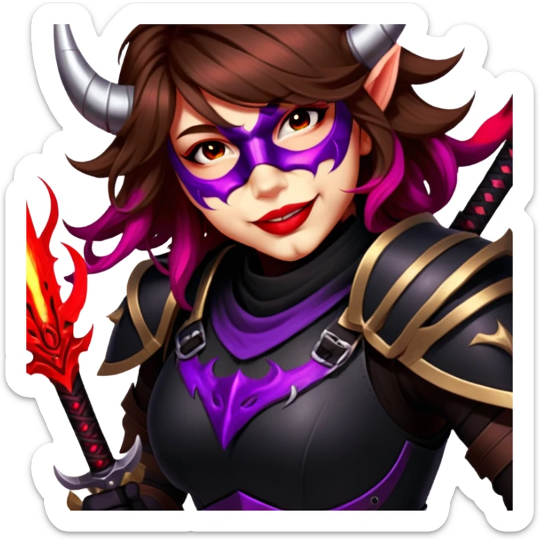 Demon-Horned Warrior sticker