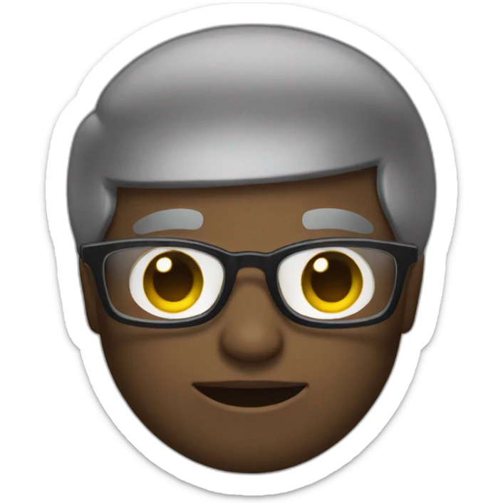 Emoji with specs  sticker