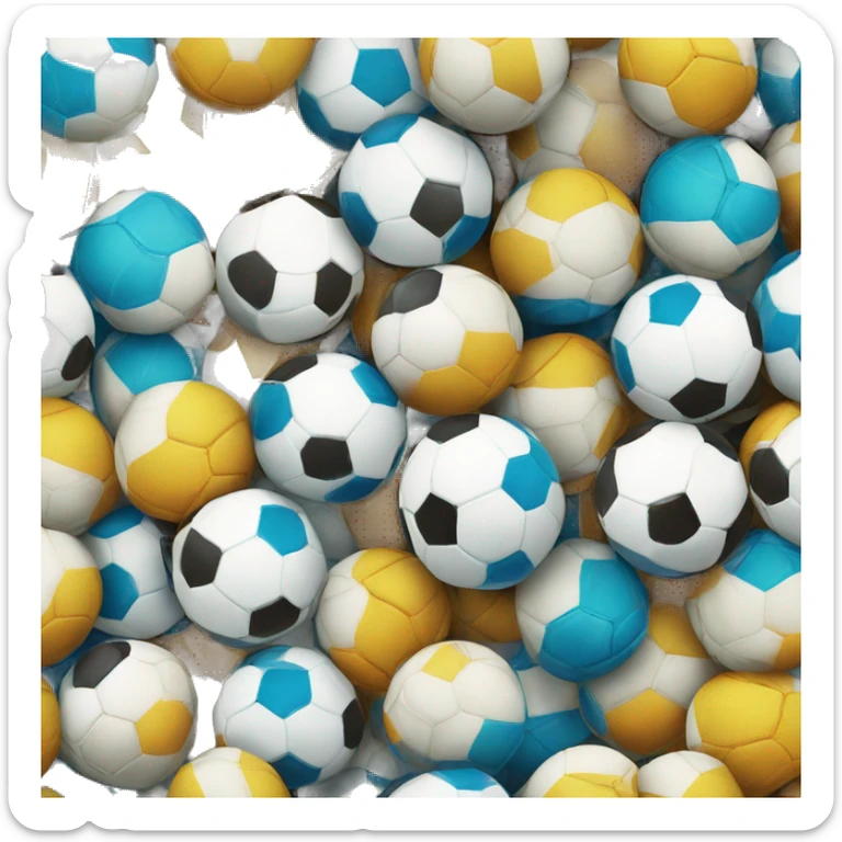 Beach themed soccer ball sticker