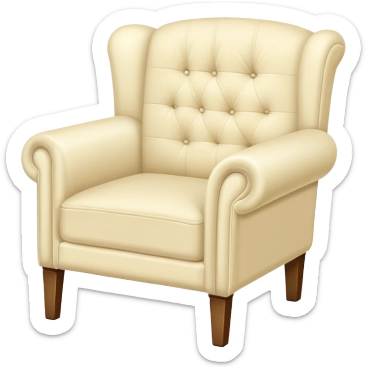 Cream colored chair sticker
