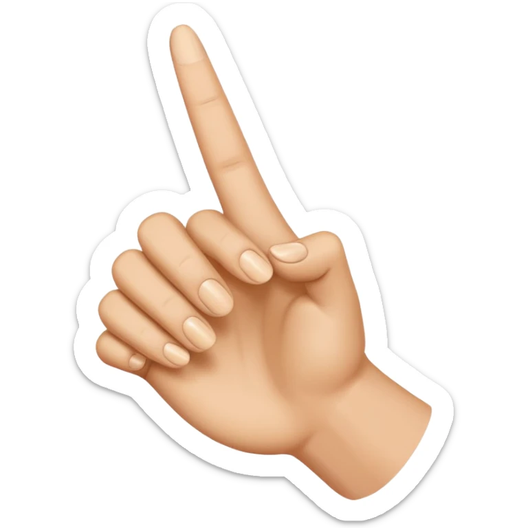 create me an emoji that is a finger pointing to watch the front of the screen so pointing at me sticker