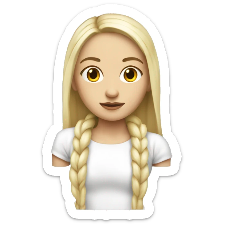 female slavic blonde white skinny legend full length  sticker