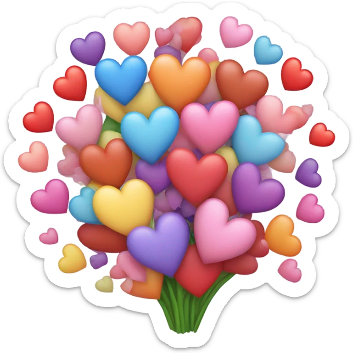 Bouquet of hearts  sticker