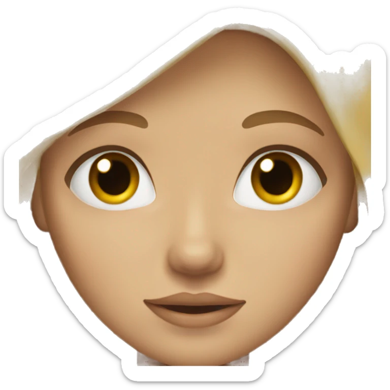 Girl with blond hair and brown eyes sticker