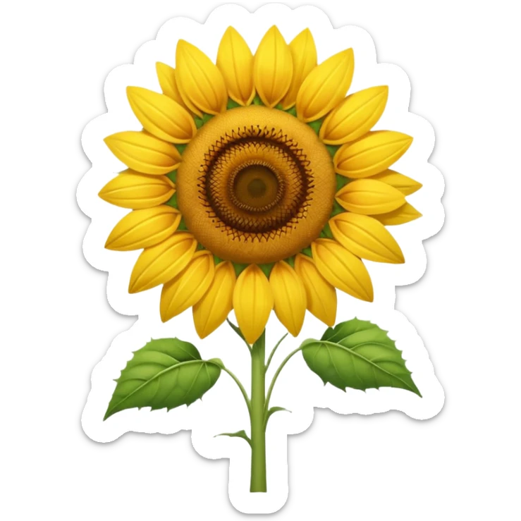 I give the picture name sunflower.   i want guess the two emoji  sunflower  sticker