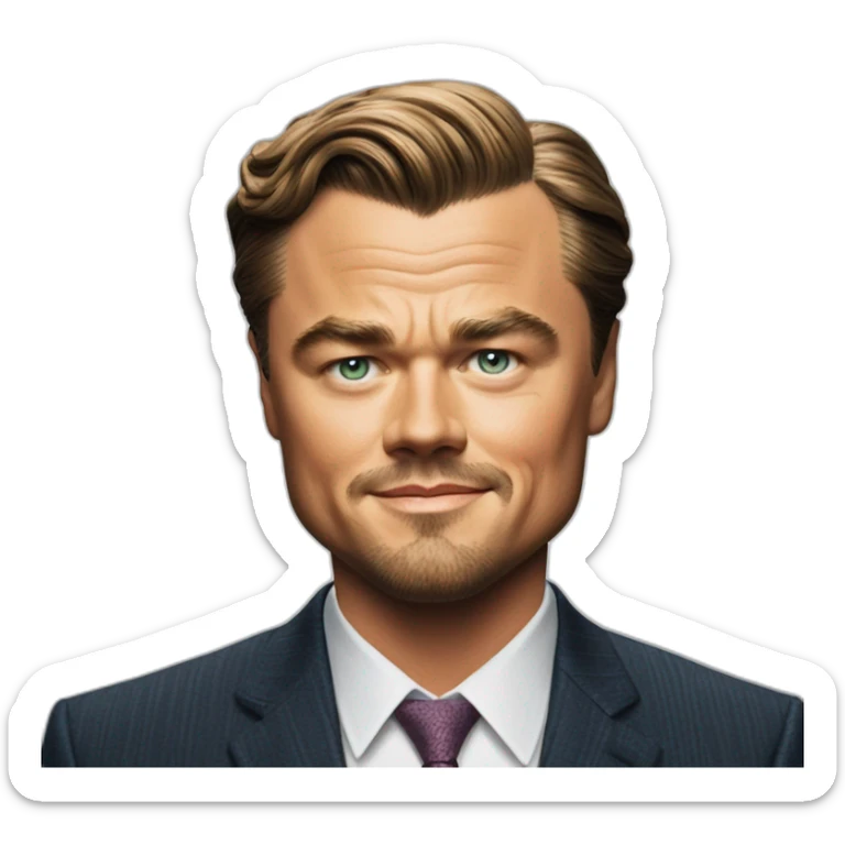 Leonardo DiCaprio in 'The Wolf of Wall Street' during the 'Sell Me This Pen' scene sticker