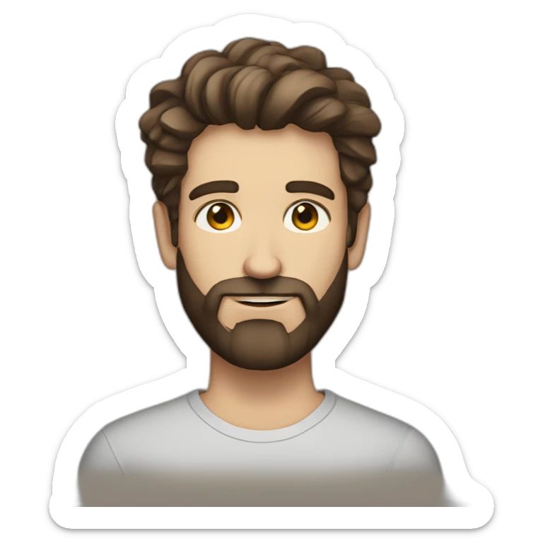 Daniel nass brazilian white skin not so much straight brown hair bearded sticker