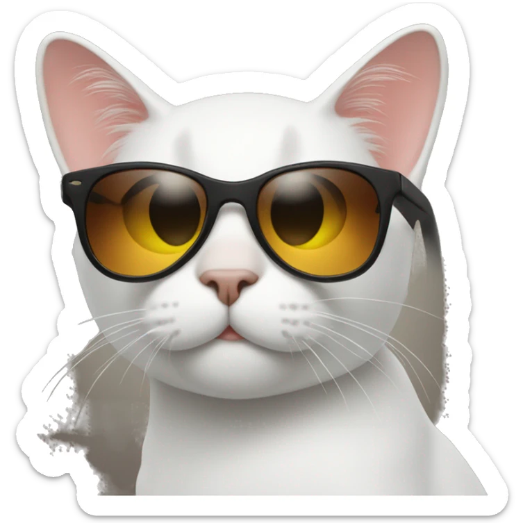 Cat with sunglasses sticker