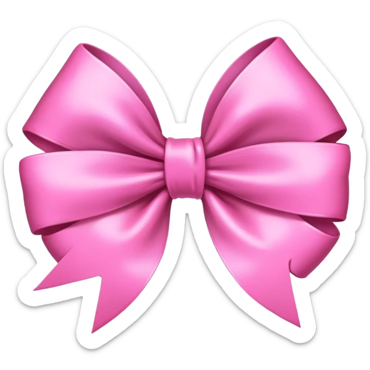 Pink bow sticker