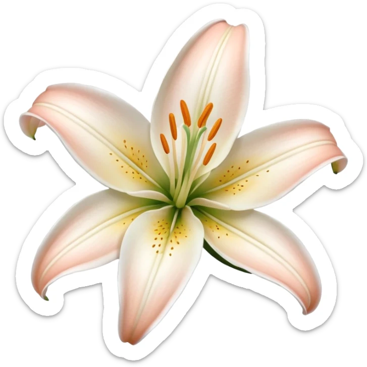 Lily flower sticker