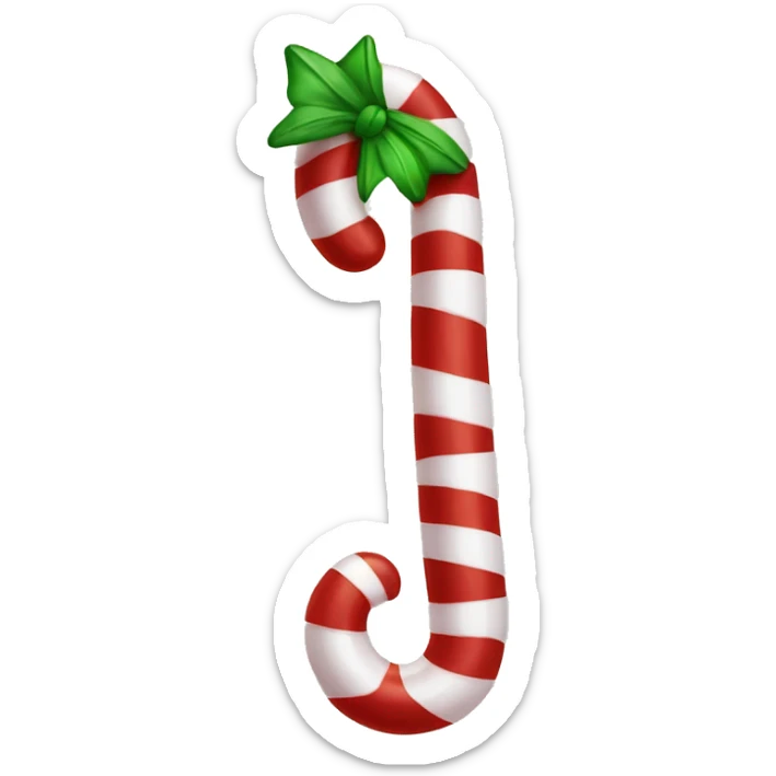 Candy cane sticker