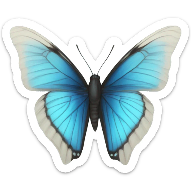 Blue butterfly sticker