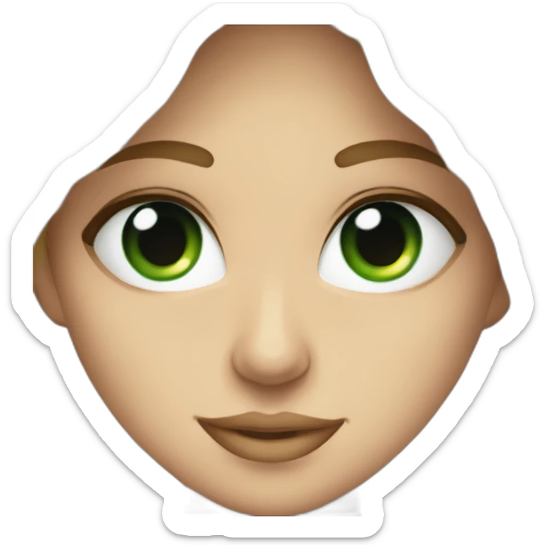 Anastasiia with with mix of green and blue eyes with headphones sticker