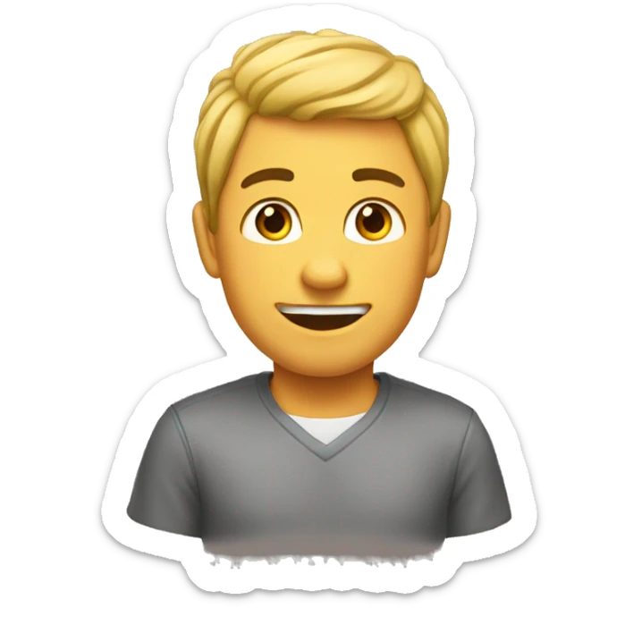 60% emoji in the style of the 100% emoji sticker