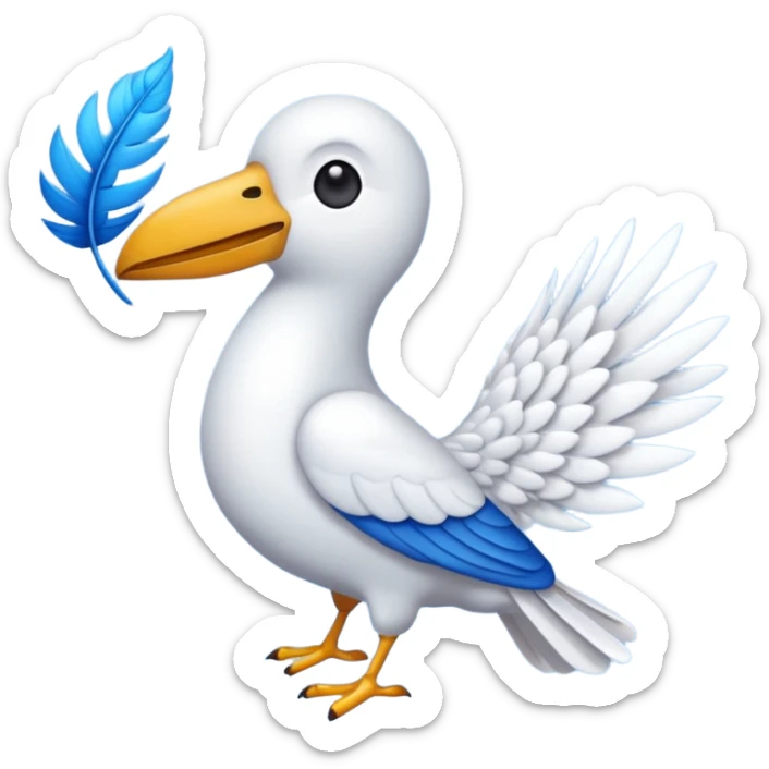 Quiero un emoji de la paz con una paloma blanca y un círculo sticker