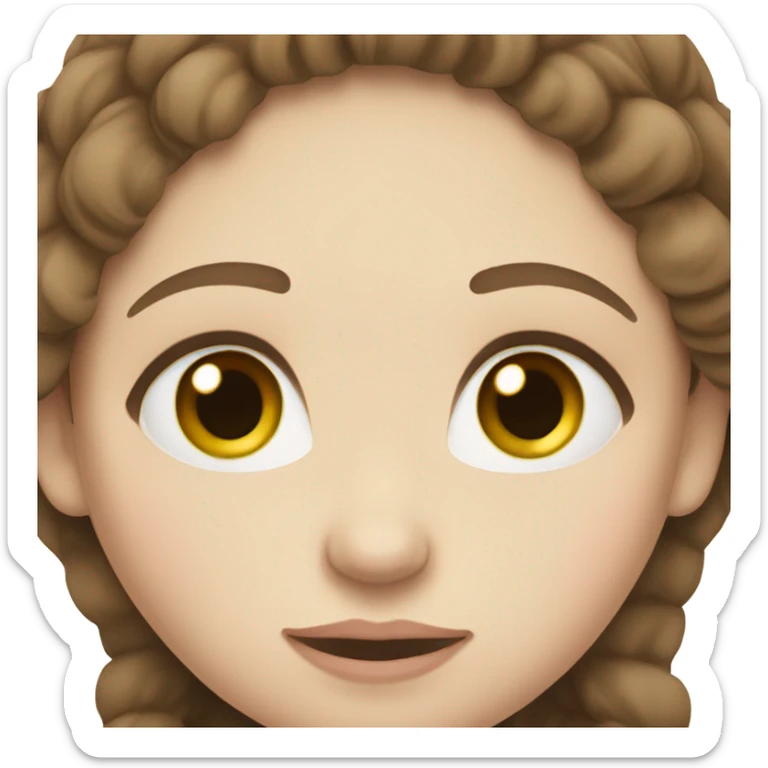 pregnant brown haired pale skin women with green eyes be sticker