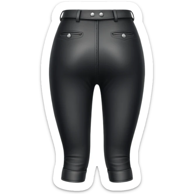 Pantalones de montar (breeches) negros por detras sticker