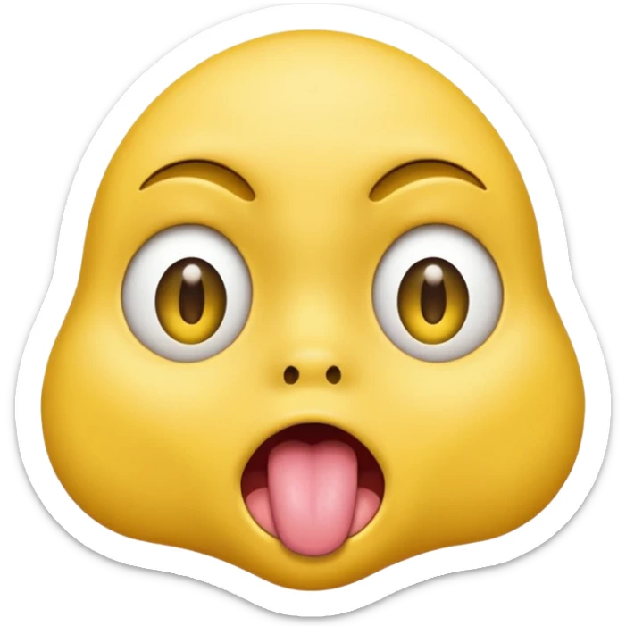 like this one “😜” but with open eyes and the tongue shaking left and right effortlessly  sticker