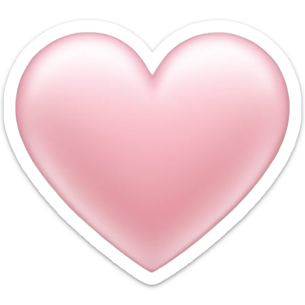 Light pink heart sticker