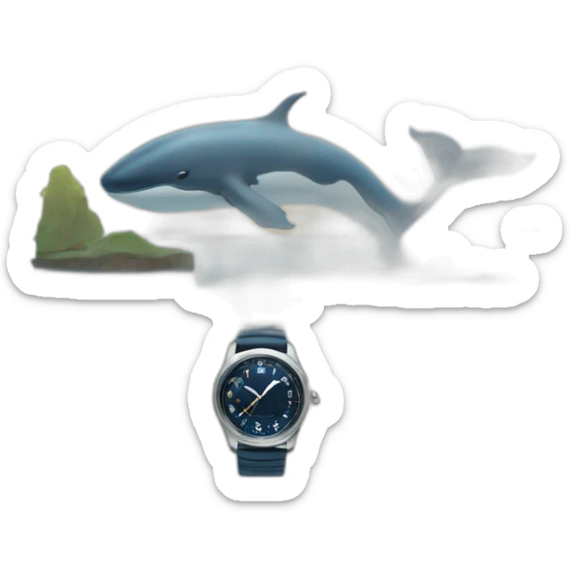 here comes you fog watch ohh and a whale is blowing after it  sticker