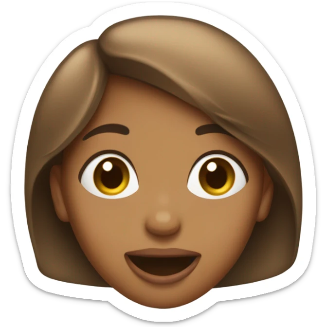 Light Brown girl sticking out her tongue to tease her friend sticker