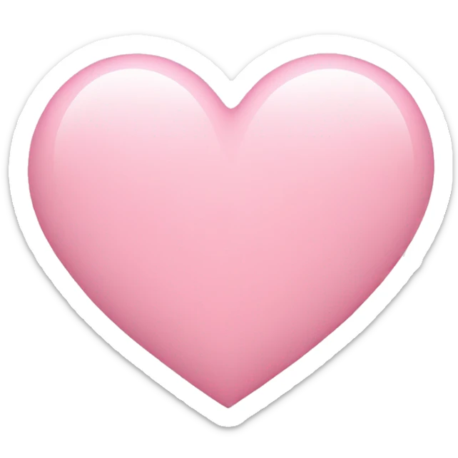 light pink heart sticker