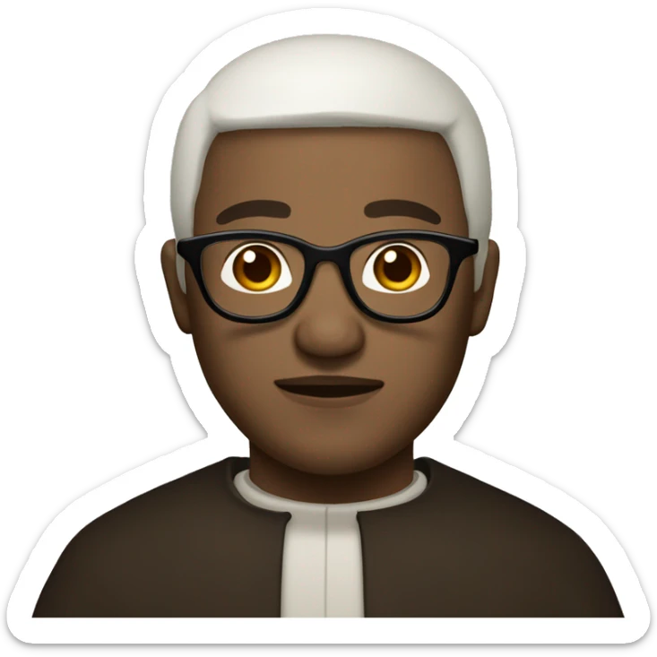 Dominican Catholic Friar with dark hair pale skin and glasses sticker