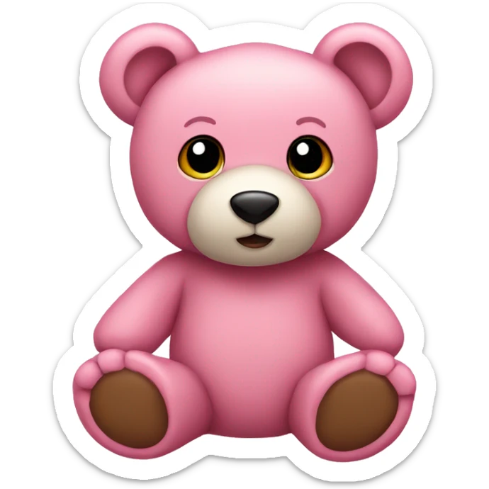teddy bear pink sticker